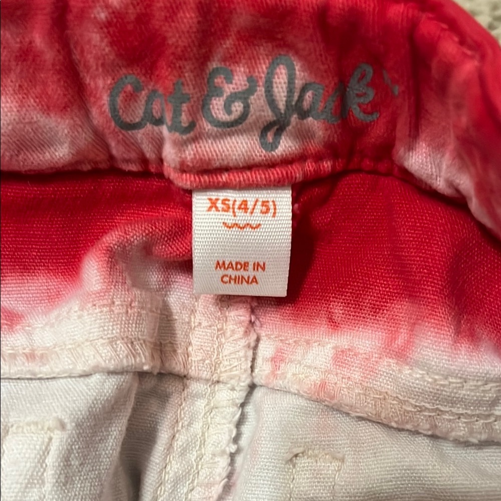 Red, White, and Blue Tie Dye Cat & Jack Kids Shorts- XS - Picture 3 of 4